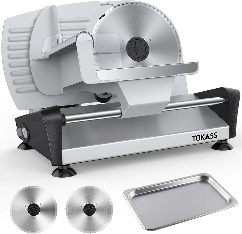 TOKASS Meat Slicer, 200W Meat Slicer Machine for Home